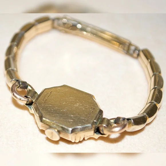 10k Gold Filled Bulova 21 Jewels Wind Up w/Adjustable Gold Filled Band Ladies - Picture 16 of 16